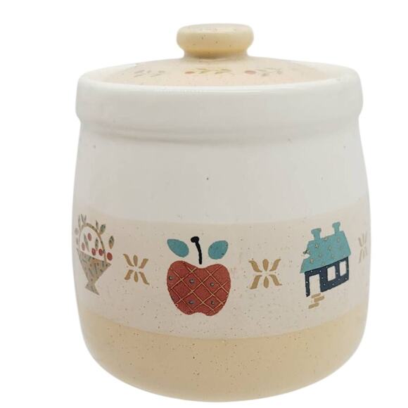 VTG japanese small crock house and heart - Picture 3 of 5